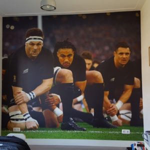 fotobehang kinderkamer rugby team nieuw zeeland