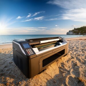 fotobehang printer met vakantie